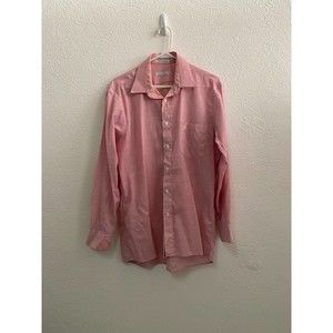 vintage Christian Dior men's light red pink long sleeve top dress shirt size m